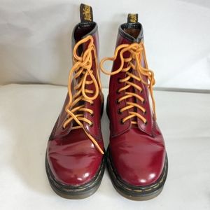 Dr martens combat boots womens england red 1460 uk 3 us 5